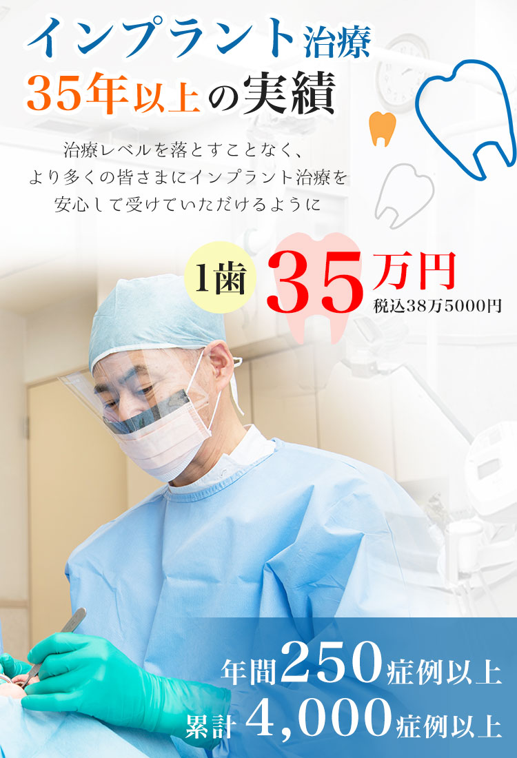 名古屋で歯科治療35年以上の実績